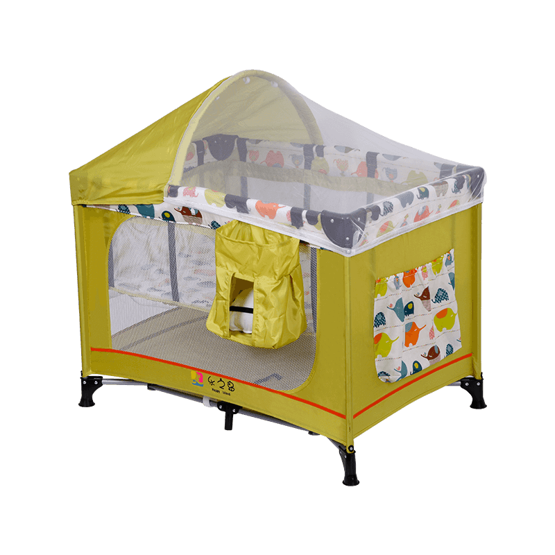 H243-2G1F12 Baby Spielbett mit Schirm und Doppelschicht